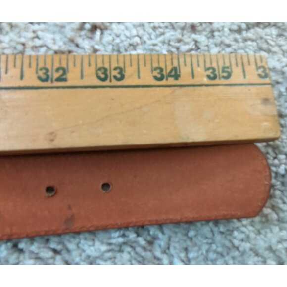 Vtg Prima Collezione By Leather Shop Western Belt Saddle Star & Guitar Size M-lp - Picture 11 of 12